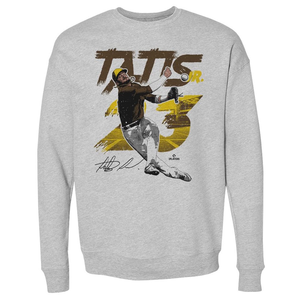 500 LEVEL Fernando Tatis Jr. Sweatshirt (Crew Sweatshirt, XX-Large, Heather Gray) - Fernando Tatis Jr. Rough
