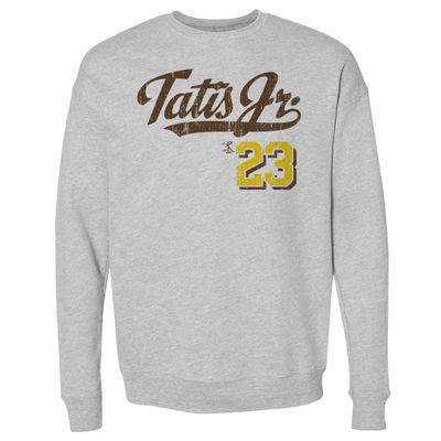500 LEVEL Fernando Tatis Jr. Sweatshirt (Crew Sweatshirt, XX-Large, Heather Gray) - Fernando Tatis Jr. Script