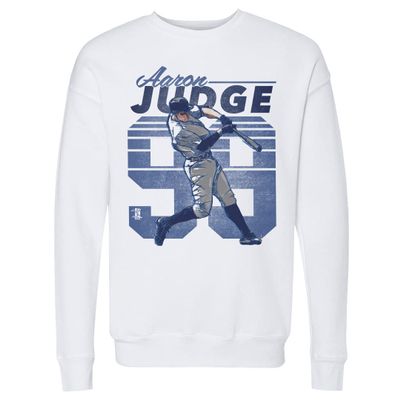 500 LEVEL Aaron Judge Sweatshirt (Crew Sweatshirt, XX-Large, White) - Aaron Judge Retro B