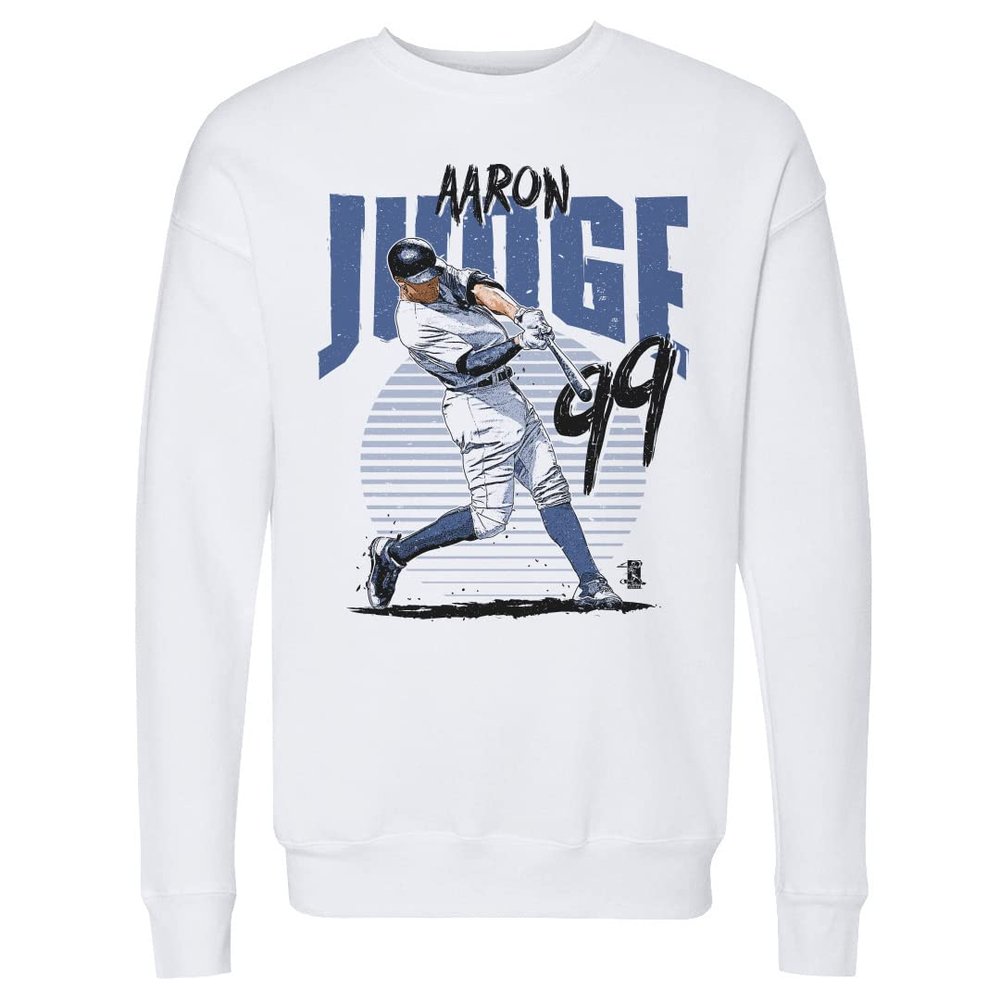 500 LEVEL Aaron Judge Sweatshirt (Crew Sweatshirt, XX-Large, White) - Aaron Judge Power B