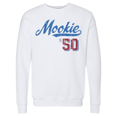 500 LEVEL Mookie Betts Sweatshirt (Crew Sweatshirt, XX-Large, White) - Mookie Betts Script