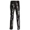 YONGHS Men's Faux Leather Pants Punk 80's Rock Leggings Trousers Tight Gothic Motorcycle Biker Pants Black B Medium view 4