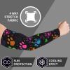 Abstract Colorful Dog Paws Print Cooling Arm Sleeves Cover UV Sun Protection for Men Cycling Arm Sleeves 1 Pair view 3