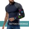 Abstract Colorful Dog Paws Print Cooling Arm Sleeves Cover UV Sun Protection for Men Cycling Arm Sleeves 1 Pair view 4