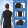 REALON Top Wetsuit Jacket for Men Women Youth Front Zip Thermal Swim Wet Suit 2mm 3mm Neoprene Long Sleeves Shirts for Surfing Diving Kayaking view 3