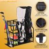 SNAIL Golf Bag Garage Storage Organizer Extra Large Size Golf Bag Rack Stand Holder Fits 2 Golf Bags and Other Golfing Equipment Accessories, Metal Black Golf Club Storage for Garage Shed and Basement view 2