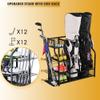SNAIL Golf Bag Garage Storage Organizer Extra Large Size Golf Bag Rack Stand Holder Fits 2 Golf Bags and Other Golfing Equipment Accessories, Metal Black Golf Club Storage for Garage Shed and Basement view 4