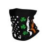 Irish American USA Flag Neck Gaiter Face Mask, Sun Dust Protection Neck Wraps Balaclava, Reusable Masks Scarf Bandana Multicolor view 1