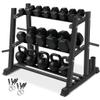 Dumbbell Rack, Bongkim Dumbbell Set with Rack Stand, Dumbbells Weights Rack for Home Gym, Weight Rack for Dumbbells, Kettlebells, and Weight Plates 1100LBS view 1