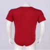 Manyakai Men's One Piece Athletic Leotard Button Down Undershirts Rompers Gymnastic Bodysuit Biketard Red Medium view 4
