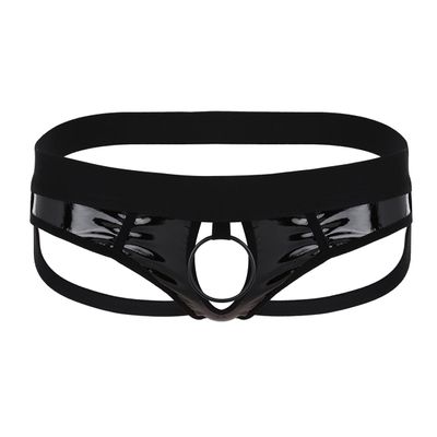 Lejafay Men's Athlelic Supporter Performance Jockstrap Underwear Sports Briefs Cut Out Y-Back Black A XX-Large
