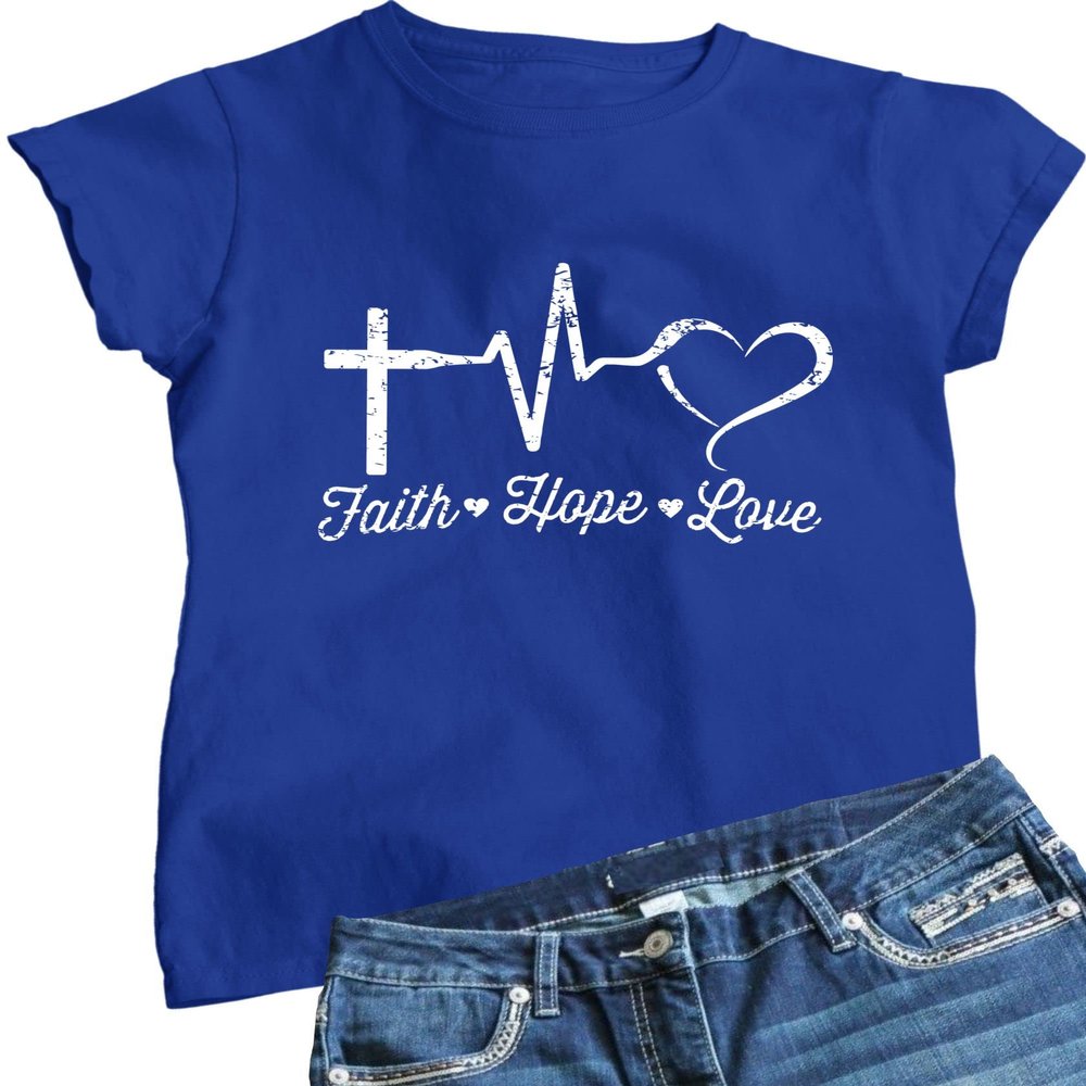 XX-Large Royal Women Faith Hope Love Christian Jesus Gift Idea T-Shirt