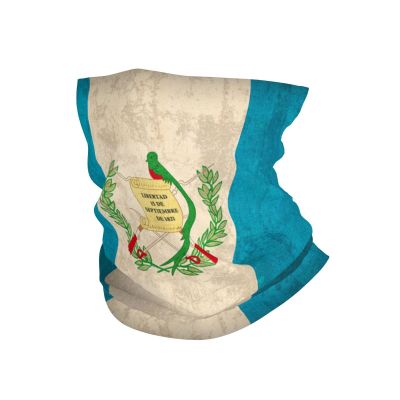 Guatemala Flag Proud Guatemalan Vintage Neck Gaiter Face Mask Reusable, Cloth Face Masks Bandana Balaclava Cover Scarf Shield Multicolor