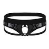 Lejafay Men's Athlelic Supporter Performance Jockstrap Underwear Sports Briefs Cut Out Y-Back Black A X-Large view 1
