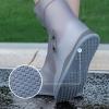 YXYECEIPENO Waterproof Rain Boot Cover Foldable Silicone Shoe Cover Three-Breasted Design with Adjustable Elastic All Season Waterproof Overshoes (Color : B, Size : Large) view 4
