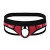 Lejafay Men's Athlelic Supporter Performance Jockstrap Underwear Sports Briefs Cut Out Y-Back Red A X-Large view 1