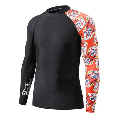 ADOREISM Men's Quick-Dry UPF 50+ Sun Protection Long Sleeve Rash Guard (Bee Together, 2XL)