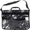 Ateret Judaica Black Tefillin & Tallit Tote Bag in Size L, Rain Proof with Carry Handle & Carrying Strap, Clear Front, Zippered Plastic Cover view 1