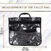 Ateret Judaica Black Tefillin & Tallit Tote Bag in Size L, Rain Proof with Carry Handle & Carrying Strap, Clear Front, Zippered Plastic Cover view 3