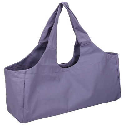 Lairun Yoga Mat Bag Large Capacity Yoga Bags and Carriers for Women with Side Pocket Canvas Light Durable Oversized Fits Mats Multipurpose Storage Bag for Diaper Bag Travel Bag(Purple)