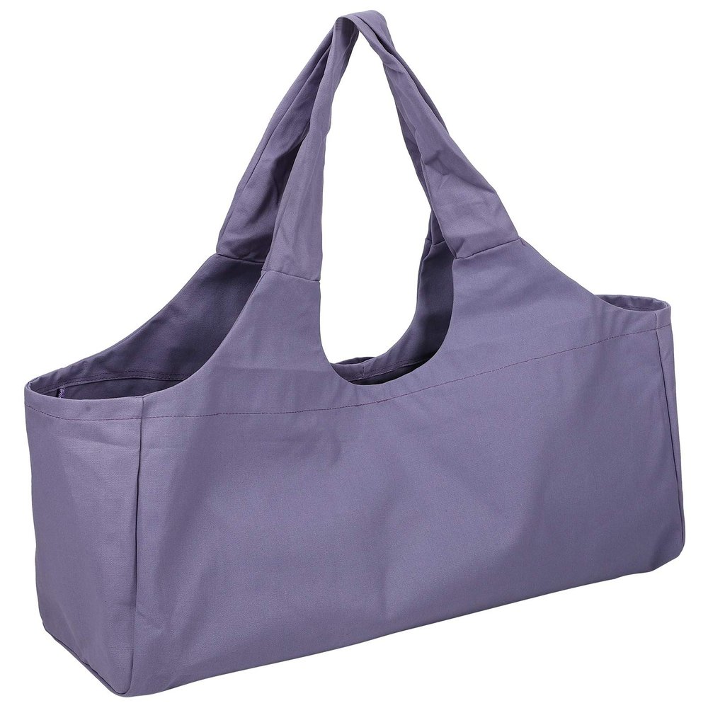 Lairun Yoga Mat Bag Large Capacity Yoga Bags and Carriers for Women with Side Pocket Canvas Light Durable Oversized Fits Mats Multipurpose Storage Bag for Diaper Bag Travel Bag(Purple)