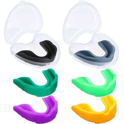 BBTO 6 Pcs Youth Kids Mouth Guard for Sports, Boys Girls Mouth Guard with Case, Mouthguard for Wrestling Boxing Basketball Hockey Football(Classic Style,Multiple Color)