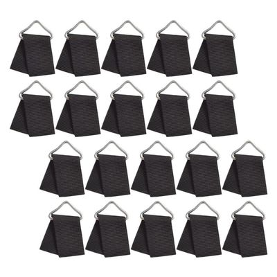 BESPORTBLE 20sets Metal Triangle for Trampolines of Replaceable Shaped Buckles Sturdy Webbing Parts for Secure Outdoor Use High Strength Design for Enhanced Jumping Safety