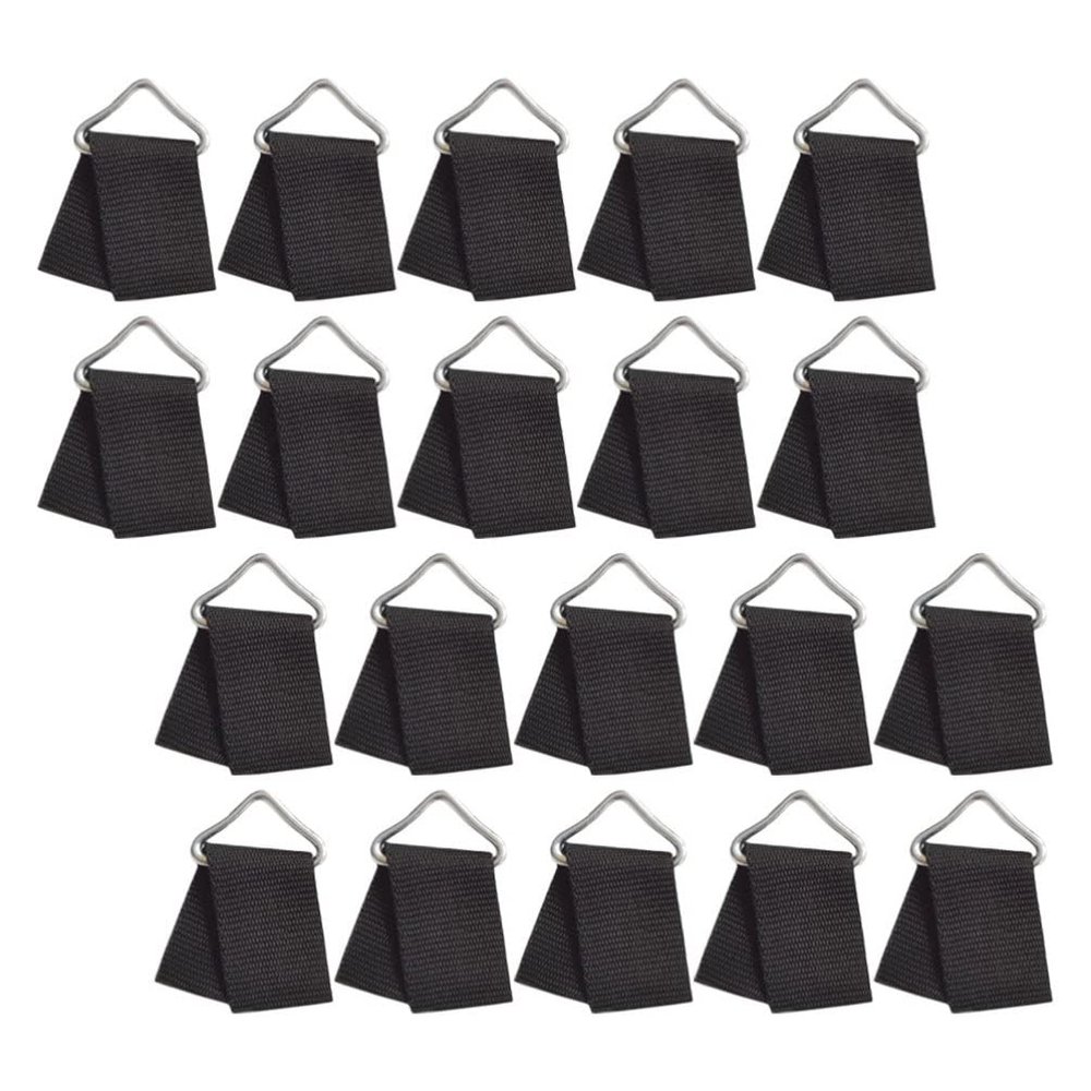 BESPORTBLE 20sets Metal Triangle for Trampolines of Replaceable Shaped Buckles Sturdy Webbing Parts for Secure Outdoor Use High Strength Design for Enhanced Jumping Safety