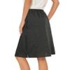 Zando Tennis Skirts for Women with Pockets Athletic Knee Length Golf Casual Skorts Shorts Sports Drawstring Waist Skirt Dark Grey X-Large view 4