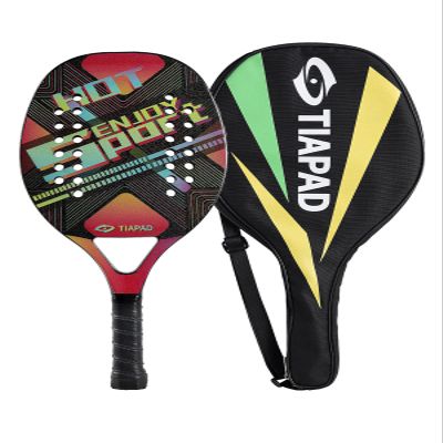 Beach Tennis Racket, Carbon Fiber Sand Grit Surface,EVA Memory Foam Core,Lightweight Foam Padded Racquet Cover.(Racket+Beautiful Racquet Bag)