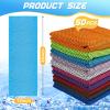 MENOLY 50 Pack Cooling Towels, Cooling Towels for Neck and Face, Sweat Microfiber Towel Soft Breathable Towel for Gym, Yoga, Camping, Running, Fitness, Workout & More Activities view 2