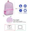 Gabigaba Toddler Backpack for Girls Seersucker Pleated Flower Edge Kids Lightweight Backpack Pink Mini Preschool Backpack (PINK) view 2