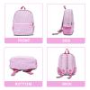 Gabigaba Toddler Backpack for Girls Seersucker Pleated Flower Edge Kids Lightweight Backpack Pink Mini Preschool Backpack (PINK) view 3