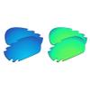 EZReplace Lenses Replacement for Oakley Racing Jacket Vented AF Sunglasses (Polarized Lenses) - Fits Oakley Racing Jacket Vented AF Frame (Ice Blue+Spring Green) view 1