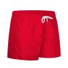 Mens Elastic Waist Swim Trunks Solid Volley Swimwear Bathing Suit Boardshort Drawstring Athletic Beach Shorts (Red 1,Large) view 1