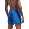 Mens Elastic Waist Swim Trunks Solid Volley Swimwear Bathing Suit Boardshort Drawstring Athletic Beach Shorts (Blue 1,X-Large) view 4