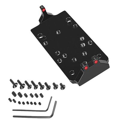 GOTICAL Mount Red Dot Mounting Platform Glok Plate Base Mount Compatible - (Black with Red Dots)