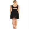 Nikiikoo Women Sleeveless Chiffon Back Cutout Ballet Dance Dress High-Low Skirted Dress Modern Latin Jazz Costume Black X-Large view 4