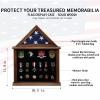 Zmiky Flag Display Case American Flag Solid Wood Display Case Fits a 3 X 5 Flag Folded Military Shadow Box with Felt Lining Holder for Certificate Pins Insignia Medals Walnut view 4