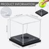 Leinuosen 4 Packs Softball Display Case Plastic Softball Holder Stand Baseball Display Case Memorabilia Acrylic Box UV Protected Clear Cube for Baseball Tennis Ball Sports Ball Storage view 3