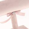 Easnea Velvet Jewelry Tower Bracelet Holder Desktop Jewelry Organizer T-Bar Bracelet Necklace Jewelry Display Stand Rod, Pink view 4