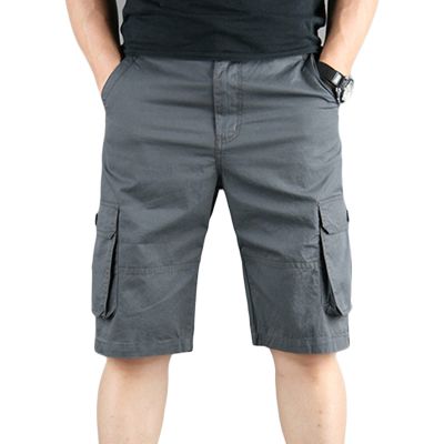 Maiyifu-GJ Men's Slim Fit Cotton Casual Cargo Shorts Lightweight Multi Pocket Shorts Outdoor Tactical Hiking Short Pants (Grey 1,44)