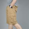 Maiyifu-GJ Men's Slim Fit Cotton Casual Cargo Shorts Lightweight Multi Pocket Shorts Outdoor Tactical Hiking Short Pants (Yellow,29) view 2