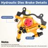 PETCHOR HB-100 Line Pulling Hydraulic Disc Brake Calipers, Mechanical Disc Brakes for MTB, Mountain Bike, E-Bike and Electric Bike 2PCS Front/Rear Gold view 2