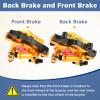 PETCHOR HB-100 Line Pulling Hydraulic Disc Brake Calipers, Mechanical Disc Brakes for MTB, Mountain Bike, E-Bike and Electric Bike 2PCS Front/Rear Gold view 4