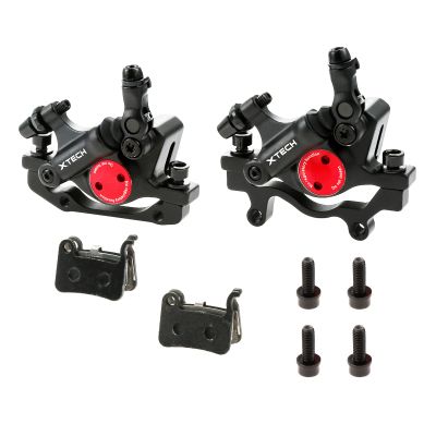 PETCHOR HB-100 Line Pulling Hydraulic Disc Brake Calipers, Mechanical Disc Brakes for MTB, Mountain Bike, E-Bike and Electric Bike 2PCS Front/Rear Black