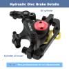 PETCHOR HB-100 Line Pulling Hydraulic Disc Brake Calipers, Mechanical Disc Brakes for MTB, Mountain Bike, E-Bike and Electric Bike 2PCS Front/Rear Black view 3