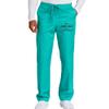 Custom Emroidered Medical Scrub Pant Add Your Embroidery Text Name Unisex Adult Cargo Pant Teal Blue view 1
