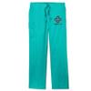Custom Emroidered Medical Scrub Pant Add Your Embroidery Text Name Unisex Adult Cargo Pant Teal Blue view 4