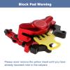 PETCHOR HB-100 Line Pulling Hydraulic Disc Brake Calipers, Mechanical Disc Brakes for MTB, Mountain Bike, E-bike and Electric Bike 2PCS Front/Rear Red view 4